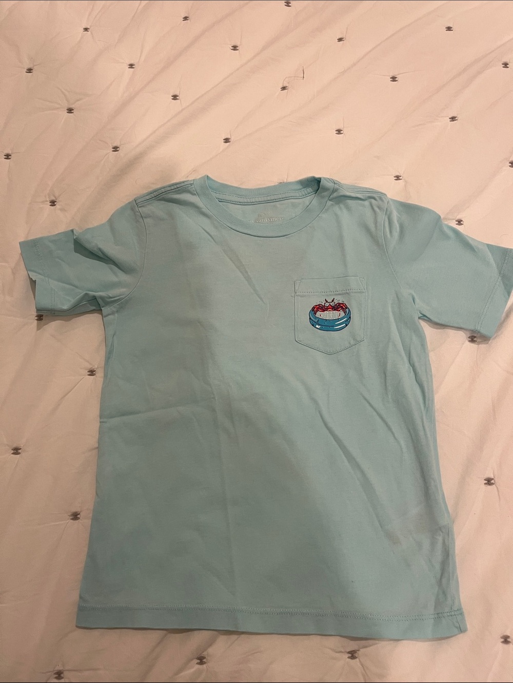 Vineyard Vines Boys Size 5 Crab Pool Float Pocket T-Shirt Blue